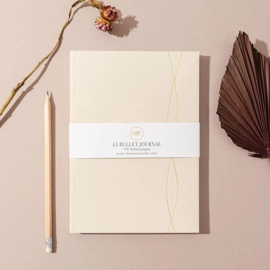 A5 Notebook in Mist by LSW London-top